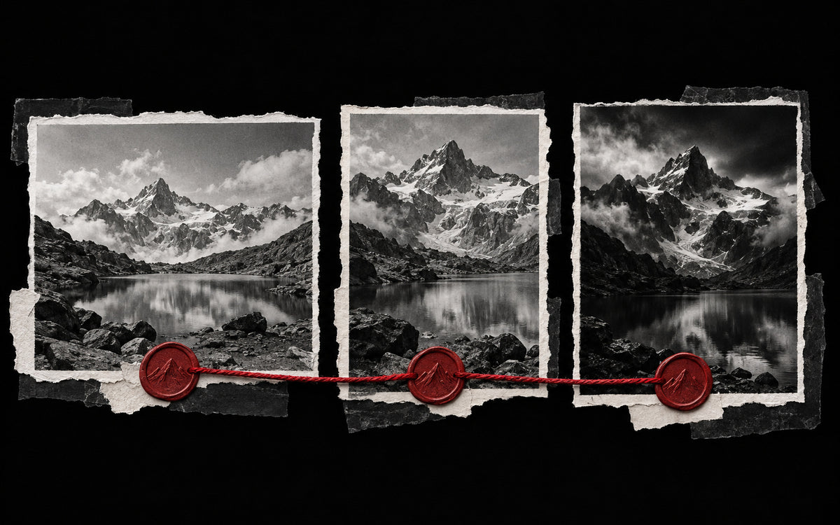 A provenance chain connecting original and edited media with signed seals