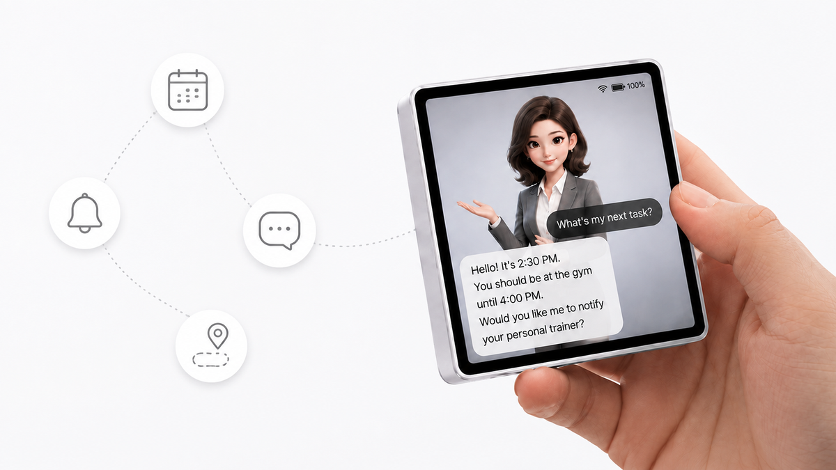 Meydo C1 AI agent phone connecting schedules, reminders, messages and routes