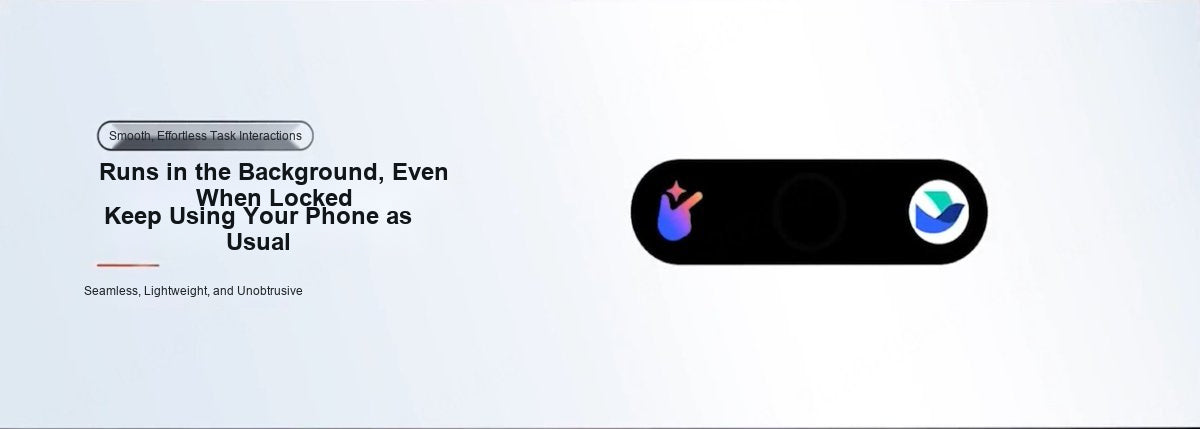 Tasks keep running in the background without taking over the phone’s foreground interface.